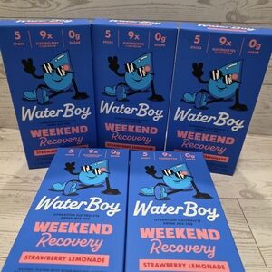 Waterboy Hydration and Weekend Recovery Powder Packets, Strawberry Lemonade